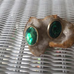 Vintage Earrings Pearl Iridescent Gold Jewelry